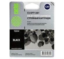 -/ Картридж струйный Cactus CS-EPT1281 T1281 черный (10мл) для Epson Stylus S22/S125/SX420/SX425/Office
