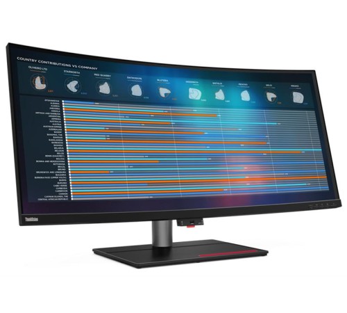 Монитор Lenovo ThinkVision P40w-20 39.7" 21:9 UHD (5120x2160) IPS, AG, Curved, 4ms, 300N, 2xThunderblot 4, 1xHDMI 2.0, 1xDP 1.4, 1xEthernet(RJ45), USB HUB (5xUSB 3.2 Gen 1), 99% sRGB, 98% DCI-P3, LTPS,1YR