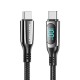 Кабель Vention USB 2.0 CM/CM с LED дисплеем - 1.2м. Чёрный 5А PD100W, шт.