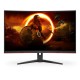 Монитор игровой 31.5'' 16:9 2560х1440(WQHD) VA, Curved, 165 Hz, 250 cd/m2, 3000:1, 80M:1, 4ms, 2xHDMI, DP, Tilt, Speakers, Black+Cherry (Мятая упаковка)