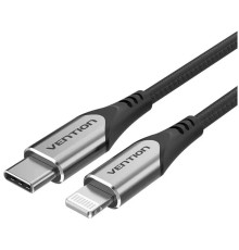 Кабель Vention USB 2.0 CM/Lightning 8M для iPad/iPhone - 1м. Серебристый