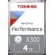 Жесткий диск/ HDD Toshiba X300 SATA3 4Tb 3.5"" 7200 256Mb 1 year warranty (analog HDWE140UZSVA)
