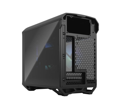 Корпус ПК без блока питания/ Case Fractal Design Torrent Nano RGB TG Light Tint, Mini-Tower, 1x180mm RGB, 2xUSB-A 3.2 + 1xUSB 3.2 Type-C mITX, mDTX Black