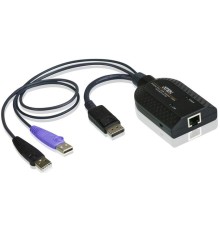 Модуль удлинителя, Display port+KBD+MOUSE USB,  50 метр., для подкл. комплекта перключат. KN2124v/2140v/4124v/4140v/2116A/2132/4116/4132; KM0532/0932/0032, макс.разреш., 1920*1200, RJ45+HD-DP+USB A-тип, Female+2xMale, без Б.П., (DDC2B) [KA7169]/ATEN/ Disp