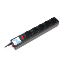 Фильтр-удлинитель Power Cube 3,0 м 5 розеток (черный графит) 10А/2,2кВт/ Surge protector Power Cube 3.0 m 5 outlets (Black graffite) 10A / 2.2kW