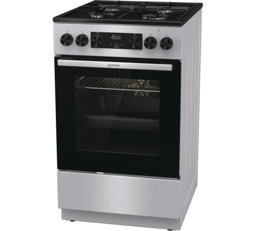 Плита GORENJE/ Тип плиты: комбинированная, Тип варочной поверхности: газовая, Цвет: серый, Гриль: Есть, Ширина, см: 50