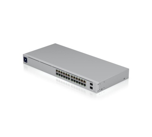Коммутатор/ 24-port, Layer 2 PoE switch with a fanless cooling system.95W total PoE availability