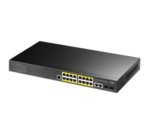 Коммутатор/ 16-Port Layer 2 Managed Gigabit PoE+ Switch with 2 Uplink Gigabit Ports and 2 Gigabit SFP Slots, 200W Коммутатор/ 16-Port Layer 2 Managed Gigabit PoE+ Switch with 2 Uplink Gigabit Ports and 2 Gigabit SFP Slots, 200W