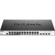 Коммутатор/ DGS-1210-28XS/ME/B2A Managed L2 Metro Ethernet Switch 24x1000Base-X SFP, 4x10GBase-X SFP+, CLI, RJ45 Console, RPS