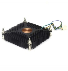 Кулер CPU/ Gamemax E89X (50W, 4-pin PWM, 18mm, Al/Cu, 1x80mm, 55CFM, 30dBA, 2900RPM, S: 1200/115X, black)