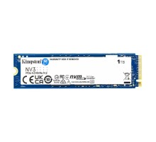 Твердотельный накопитель/ Kingston SSD NV3, 1000GB, M.2(22x80mm), NVMe, PCIe 4.0 x4, 3D TLC, R/W 6000/4000MB/s, TBW 320, DWPD 0.3 (60 мес)