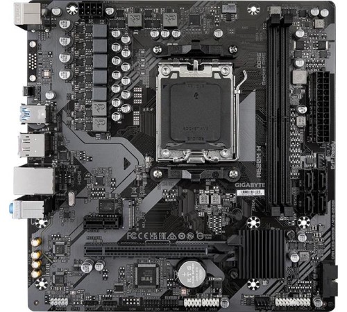 Материнская плата GIGABYTE A620M H, AM5, A620, 2*DDR5, 4*SATA, 1*M.2, 2*USB 3.2, 4*USB 2.0, Type-C, 1*PCIx16, 1*PCIx1, DP+HDMI, mATX