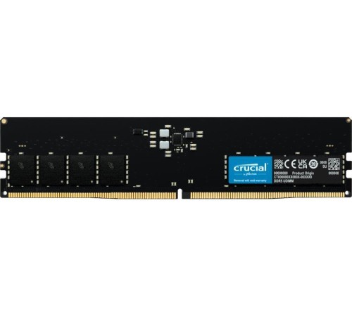 Память оперативная/ Crucial 16GB DDR5-4800 UDIMM CL40 (16Gbit) Память оперативная/ Crucial 16GB DDR5-4800 UDIMM CL40 (16Gbit)