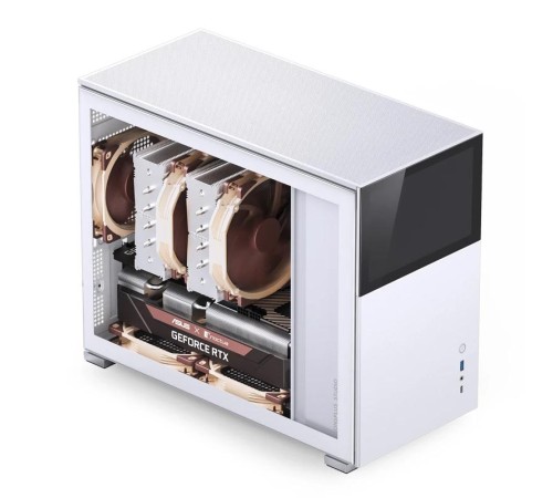 Корпус без блока питания/ Case JONSBO D31 STD SCREEN, Mini-Tower, TG, no fans, 1xUSB-A 3.2 + 1xUSB-C 3.2, mATX, mDTX, mITX White