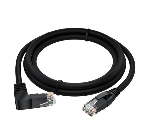 GCR Патч-корд прямой 5.0m UTP кат.5e, черный, нижний угол, литой, ethernet high speed, RJ45, T568B GCR Патч-корд прямой 5.0m UTP кат.5e, черный, нижний угол, литой, ethernet high speed, RJ45, T568B