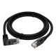 GCR Патч-корд прямой 5.0m UTP кат.5e, черный, нижний угол, литой, ethernet high speed, RJ45, T568B