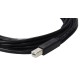 GCR Кабель 1.8m USB 2.0, AM/BM, черный, 28/28 AWG, экран, армированный, морозостойкий, GCR-UPC5M-BB2S-1.8m