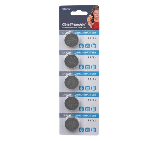 Батарейка CR2032/ Батарейка GoPower CR2032 BL5 Lithium 3V (5/100/2000) блистер (5 шт.) Батарейка CR2032/ Батарейка GoPower CR2032 BL5 Lithium 3V (5/100/2000) блистер (5 шт.)