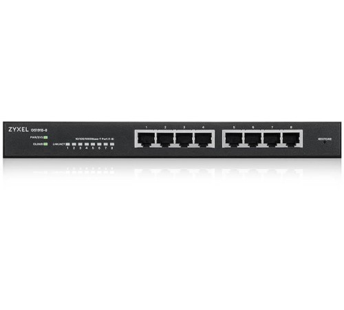 Коммутатор/ Zyxel NebulaFlex GS1915-8 Hybrid Smart L2 Switch, 8xGE, Silent (No Fan), Standalone/Cloud Management