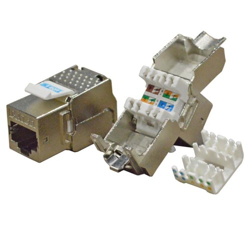 Модуль Keystone RJ45, Cat.5E, STP, 180 градусов Модуль Keystone RJ45, Cat.5E, STP, 180 градусов