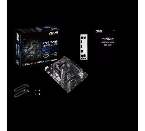 Материнская плата/ PRIME B550M-K ARGB//M4 B550 2DIMM DUAL M.2 AURA MB Материнская плата/ PRIME B550M-K ARGB//M4 B550 2DIMM DUAL M.2 AURA MB