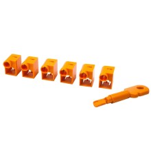  Комплект блокираторов коннектора RJ-45 (6 шт.) + ключ, оранжевый