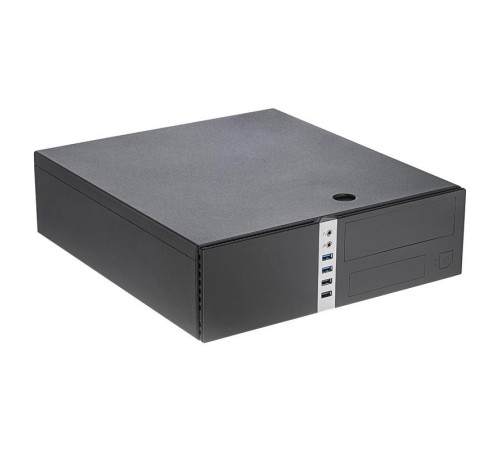 Корпус без блока питания/ Case Foxline mATX Desktop w/o PSU, 2xUSB3.0, 2xUSB2.0, toolless, Black, 8cm. fan, no powercord