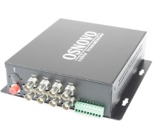 Передатчик/ OSNOVO TA-H82-15F Оптический передатчик 8 каналов видео HDCVI/HDTVI/AHD/CVBS и 1 двунаправленного канала управления (RS485/полудуплекс) по одномодовому оптоволокну до 20км