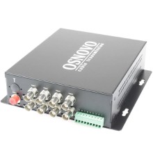 Передатчик/ OSNOVO TA-H82-15F Оптический передатчик 8 каналов видео HDCVI/HDTVI/AHD/CVBS и 1 двунаправленного канала управления (RS485/полудуплекс) по одномодовому оптоволокну до 20км