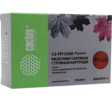 -/ Картридж струйный Cactus CS-PFI120M пурпурный (130мл) для Canon imagePROGRAF TM-200/TM-205/TM-300/TM