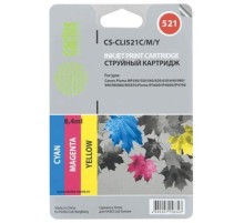 -/ Картридж струйный Cactus CS-CLI521C/M/Y голубой/пурпурный/желтый набор (25.2мл) для Canon Pixma iP36