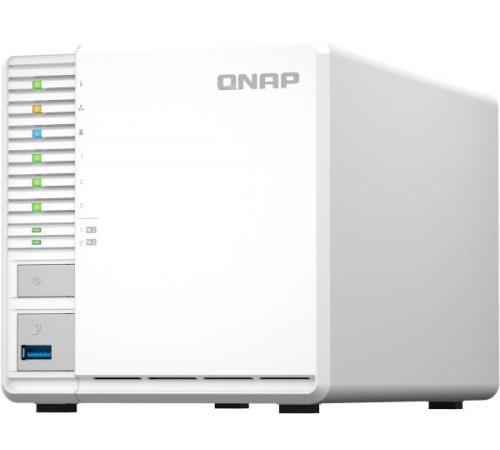 Сетевое хранилище без дисков/ SMB QNAP TS-364-8G NAS 3 HDD, 4-core Intel Celeron N5105/N5095 2.0 up to 2.9 GHz, 8 GB RAM (1x8 GB) up to 16 GB (2x8GB), 2.5 Gigabit Ethernet, 2xUSB 3.2 Gen 2 (10Gbps), 1xUSB 3.2 Gen 1, 2xM.2 PCIe Gen 3 x2 slots