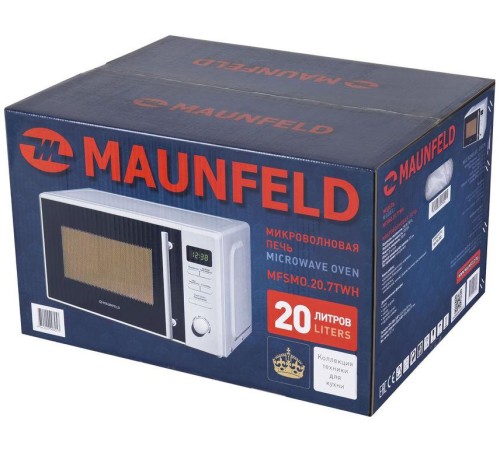 Микроволновая печь MAUNFELD/ Микроволновая печь MAUNFELD MFSMO.20.7TWH, мощность 1050 Вт, объем 20 л, 5 режимов, дисплей, галогеновое освещение, цвет белый Микроволновая печь MAUNFELD/ Микроволновая печь MAUNFELD MFSMO.20.7TWH, мощность 1050 Вт, объем 20 л, 5 режимов, дисплей, галогеновое освещение, цвет белый