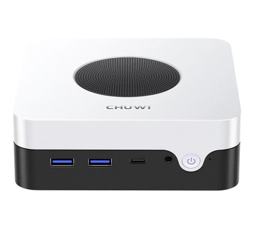 Компьютер Chuwi LarkBox X  Intel N-series N150(0.8Ghz)/12288Mb/512SSDGb/Int:Intel UHD Graphics/BT/WiFi/war 1y/0.4kg/Grey+White/Win11Pro + USB2.0*2/USB3.2*2/Type-C*1/HDMI*1/DP*1/RJ45*2/WIFI6,BT5.2/bracket