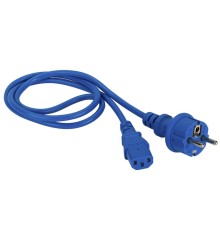 Шнур питания Шнур питания C13-Schuko прямая, 3х0.75, 220В, 10А, синий, 2 метра