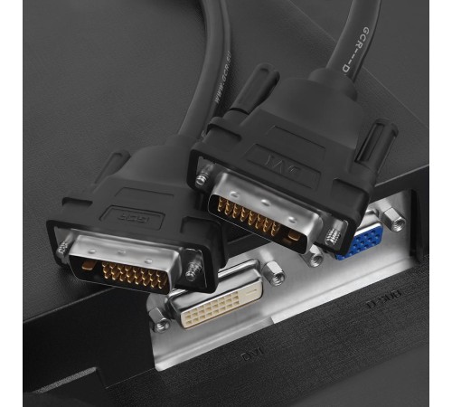 Greenconnect Кабель DVI-D 3.0m, черный, OD 8.5mm, 28/28 AWG, DVI/DVI, 25M/25M, GCR-DM2DMC-3.0m, двойной экран Greenconnect Кабель DVI-D 3.0m, черный, OD 8.5mm, 28/28 AWG, DVI/DVI, 25M/25M, GCR-DM2DMC-3.0m, двойной экран