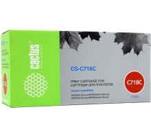 -/ Картридж лазерный Cactus CS-C718С CS-C718C 718 C голубой (2900стр.) для Canon LBP-7200