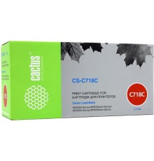 -/ Картридж лазерный Cactus CS-C718С CS-C718C 718 C голубой (2900стр.) для Canon LBP-7200