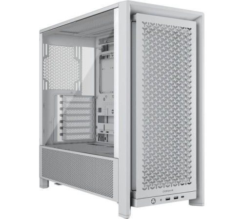 Корпус без блока питания/ Case Corsair Frame 4000D, Midi-Tower, TG, no fan, 2xUSB-A 3.2, 1xUSB 3.2 Type-C, E-ATX, ATX, mATX, mITX White