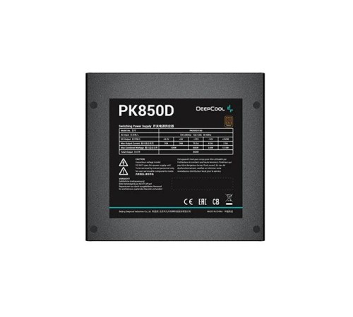 Блок питания Deepcool PK850D (ATX 2.4, 850W, PWM 120mm fan, Active PFC+DC to DC, 80+ BRONZE) RET Блок питания Deepcool PK850D (ATX 2.4, 850W, PWM 120mm fan, Active PFC+DC to DC, 80+ BRONZE) RET
