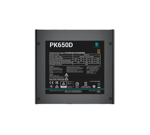 Блок питания Deepcool GAMERSTORM PK650D (ATX 2.4, 650W, PWM 120mm fan, Active PFC+DC to DC, 80+ BRONZE) RET