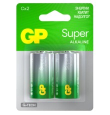 Батарейка C Алкалиновые батарейки GP Super Alkaline G-Tech 14А типоразмера C - 2 шт. на блистере (2 шт.)