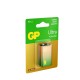Батарейка Алкалиновая батарейка GP Ultra Alkaline G-Tech 9V Крона - 1 шт. на блистере