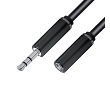 Кабель 4PH Удлинитель аудио 1.0m jack 3,5mm/jack 3,5mm черный, M/F, экран, стерео, 4PH-R90257