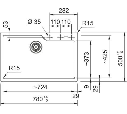 Мойка Franke 114.0741.506/ Best, Мойка Franke UBG 610-72 3,5" грифельный-серый