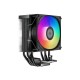 Кулер для процессора/ CPU Cooler PCCooler R400 ARGB BK (180W, 4-pin PWM, 133mm, Al/Cu, 4x6mm, ARGB, 1x92mm, 40.94CFM, 30dBA, 2200RPM, S: 1851/1700/1200/115X, AM5/AM4, black)