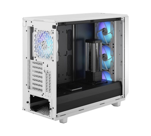 Корпус ПК без блока питания/ Case Fractal Design Meshify 2 RGB TG Clear Tint, Midi-Tower, 4x140mm RGB, 2xUSB-A 3.2 + 1xUSB 3.2 Type-C E-ATX, ATX, mATX, mITX White