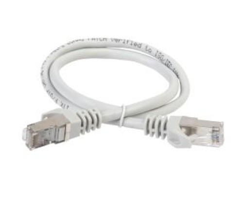 ITK Коммутационный шнур (патч-корд), кат.5Е FTP, LSZH, 0,5м, серый
