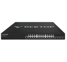 Управляемый POE коммутатор уровня уровня 2+, 24 порта 10/100/1000Base-T с поддержкой POE, 4 порта 1/10G SFP+