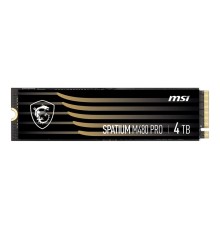 Твердотельный накопитель MSI SSD SPATIUM M480 Pro, 1000GB, M.2(22x80mm), NVMe, PCIe 4.0 x4, 3D TLC, R/W 7400/6000, IOPs 750 000/1 000 000, DRAM buffer 1024MB, TBW 700, DWPD 0.38 (5 лет)